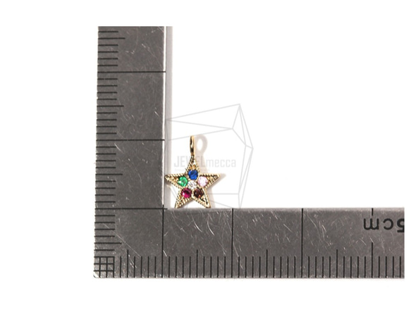PDT-1601-G【2個入り】スターペンダント,Tiny Star Pendant/8mm X 10mm 5枚目の画像