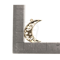 PDT-1602-G【2個入り】クレセントムーンペンダント,Crescent Moon Pendant 5枚目の画像