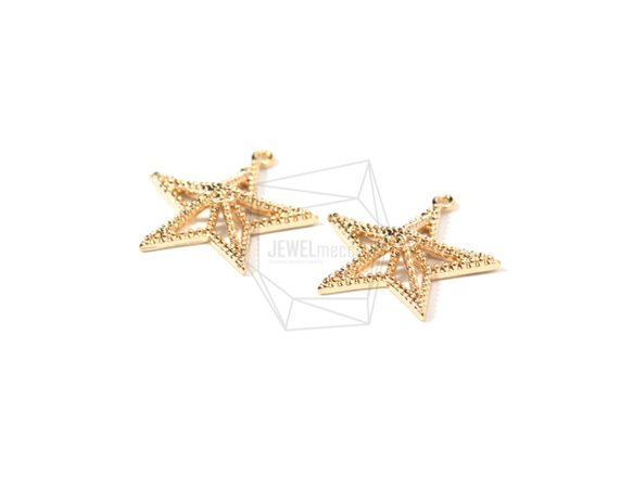 PDT-1603-MG【2個入り】クリスマススターペンダント,Christmas Star Pendant 2枚目の画像