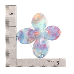 BSC-574-G【2個入り】セルロイドフラワーペンダント,celluloid Flower pendant 5枚目の画像