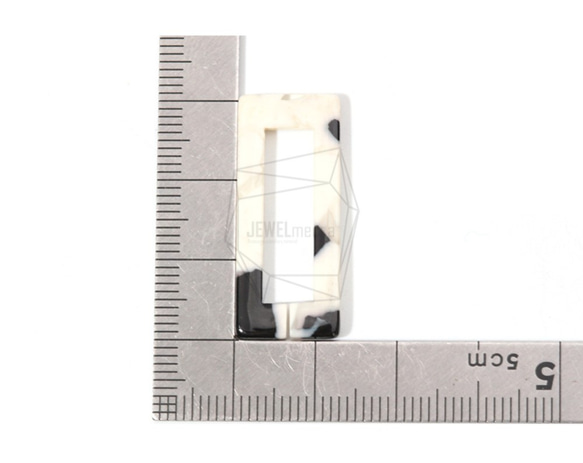 BSC-576-G【2件】賽璐珞矩形吊墜，醋酸纖維素長方形 第5張的照片