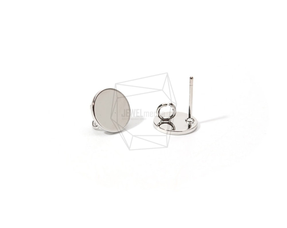 ERG-819-R【2個入り】サークルピアス,Flat Circle Earring Post/10mm x 10mm 1枚目の画像