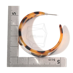 ERG-809-G【2個入り】セルロイドラウンドピアス  ,Round Celluloid Earring Post 5枚目の画像