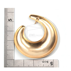 ERG-832-MG【2件】刷狀曲線耳環，曲線耳環/ 43毫米X 48毫米 第5張的照片