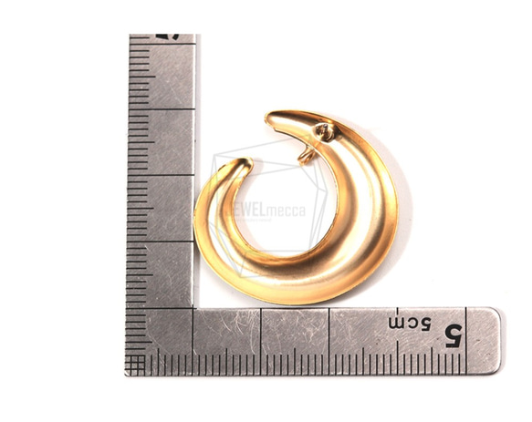 ERG-833-MG【2個入り】ブラシカーブピアス,Curve Post Earring/30mm X 30mm 5枚目の画像