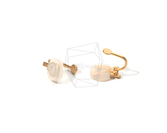ERG-830-MG【4件】夾式耳環，耳環式無耳夾 第2張的照片
