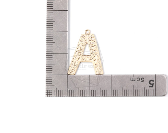 PDT-1630-MG【2個入り】アルファベットAペンダント,Alphabet A Pendant 5枚目の画像