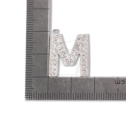 PDT-1631-MR【2個入り】アルファベットMペンダント,Alphabet M Pendant 5枚目の画像