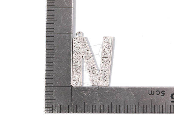 PDT-1632-MR【2個入り】アルファベットNペンダント,Alphabet N Pendant 5枚目の画像