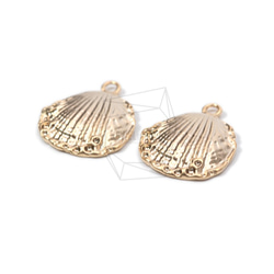 PDT-1640-MG【每包2件】Shell Charms，Shell Charms，Clam Shell 第2張的照片