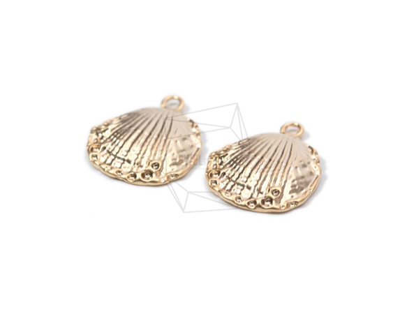 PDT-1640-MG【每包2件】Shell Charms，Shell Charms，Clam Shell 第2張的照片