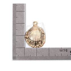 PDT-1640-MG【每包2件】Shell Charms，Shell Charms，Clam Shell 第5張的照片