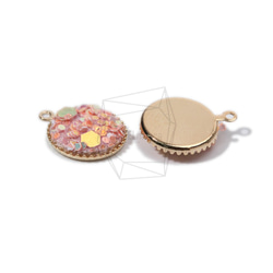 PDT-1652-G【2個入り】ラウンド ペンダント,round Pendant/12mm X 13mm 3枚目の画像