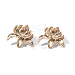 ERG-856-MG【2個入り】ロータスフラワーピアス,Lotus Flower Earring/19mm X 18mm 1枚目の画像