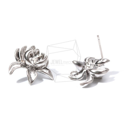 ERG-856-MR【2個入り】ロータスフラワーピアス,Lotus Flower Earring/19mm X 18mm 2枚目の画像