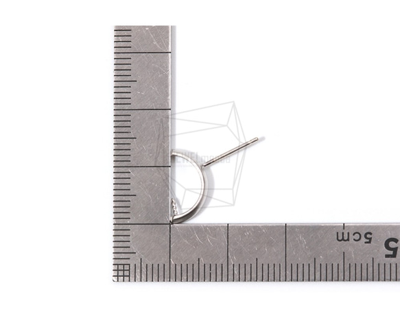 ERG-859-MR [2件] 半圈耳環，半圈耳環/16mm X 15mm 第5張的照片