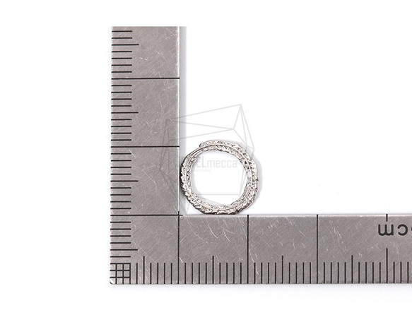 PDT-1666-MR【2個入り】リングペンダント,Textured Ring Pendant 5枚目の画像