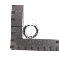 ERG-1668-R【2個入り】ラウンドリングピアス  ,Round Ring With Cubic Post 5枚目の画像