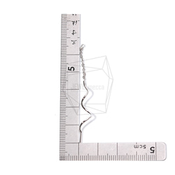 ERG-867-R [2個]波浪狀鍊式吊飾，波浪狀鍊式耳環 第5張的照片