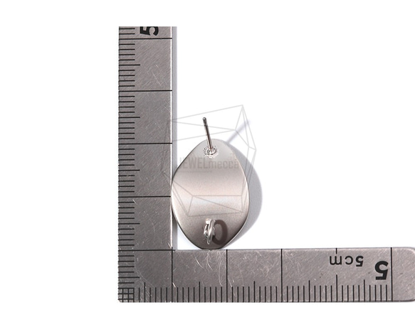 ERG-868-MR [2 件] 圓形耳環、圓角三角形耳釘 第5張的照片