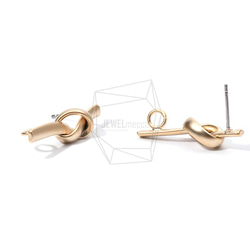 ERG-870-MG [2pieces] Wire Ribbon Earrings, Wire Ribbon Earring / 第2張的照片