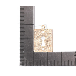 PDT-1711-MG【2個入り】キーホールペンダント,Keyhole Pendant/14mm X 19mm 5枚目の画像