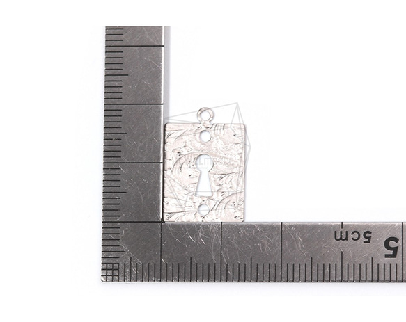 PDT-1711-MR【2個入り】キーホールペンダント,Keyhole Pendant/14mm X 19mm 5枚目の画像