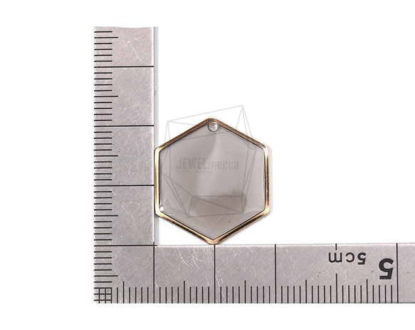 PDT-1728-G【2個入り】エポキシヘキサゴンペンダント,Epoxy Hexagon Pendant 5枚目の画像