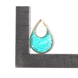 PDT-1749-G【2個入り】エポキシティアドロップ ペンダント,Epoxy Tear Drop Pendant 5枚目の画像