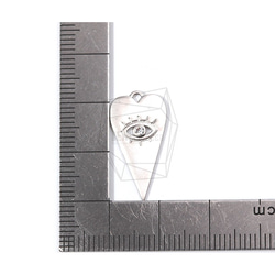 PDT-1761-MR【每件2件】心形吊墜，CZ心形眼睛吊墜 第5張的照片