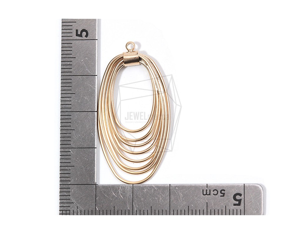 PDT-1762-MG【2個入り】オーバルリンクペンダント,Oval Links Pendant/20mm X 40mm 5枚目の画像