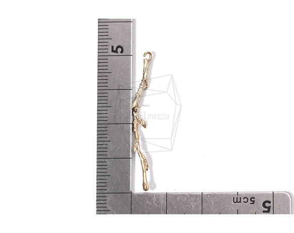 PDT-1766-MG【2個入り】ブランチペンダント,Branch Pendant/5mm X 41mm 5枚目の画像