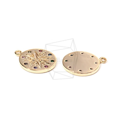 PDT-1513-G【每包2件】Multi Cubic Disk Pendant，Multi Cubic Disk Pendan 第3張的照片