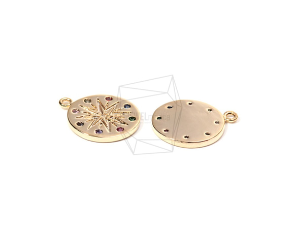 PDT-1513-G【每包2件】Multi Cubic Disk Pendant，Multi Cubic Disk Pendan 第3張的照片