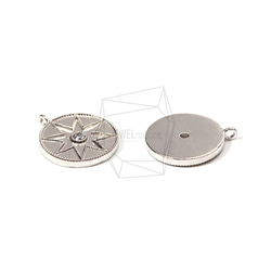 PDT-1507-MR【2個入り】ラウンドスターペンダント,Round Star Cubic Pointed Disk 3枚目の画像