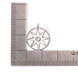 PDT-1507-MR【2個入り】ラウンドスターペンダント,Round Star Cubic Pointed Disk 5枚目の画像