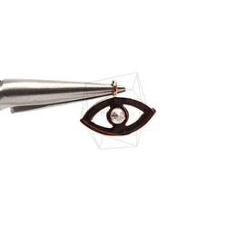 PDT-1512-PG【每包2件】Eble Eye Pendant，Evil Eye Pointed立方吊墜 第4張的照片