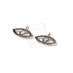 PDT-1512-R【2個入り】イーブルアイペンダント,Evil Eye Pointed Cubic Pendant 2枚目の画像