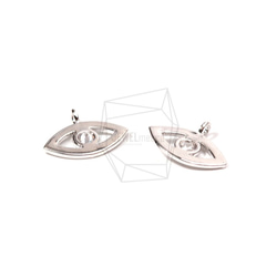 PDT-1512-R【2個入り】イーブルアイペンダント,Evil Eye Pointed Cubic Pendant 3枚目の画像