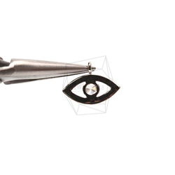 PDT-1512-R【每包2件】Eble Eye Pendant，Evil Eye Pointed立方吊墜 第4張的照片