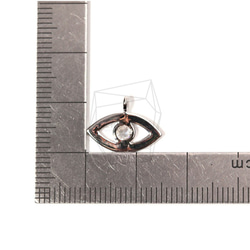 PDT-1512-R【每包2件】Eble Eye Pendant，Evil Eye Pointed立方吊墜 第5張的照片