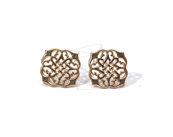 ERG-886-MG【2個入り】フラワーカットアウトピアス,Flower Cutout Pattern Earrings 1枚目の画像