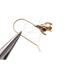 ERG-894-MG【2個入り】フラワーフックピアス,Flower Earwires Hook Earrings 4枚目の画像