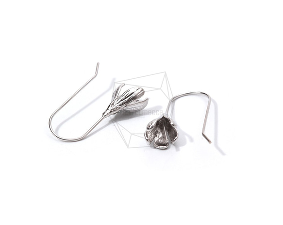 ERG-894-MR [2件]花鉤耳環，花耳鉤掛鉤耳環 第3張的照片