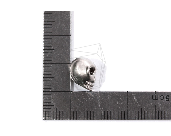 PDT-1782-MR【2個入り】スカルペンダント,Skull Pendant/9mm X 12mm 5枚目の画像