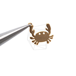 PDT-1786-MG【2個入り】カニペンダント,Crab Pendant/11mm X 11mm 4枚目の画像