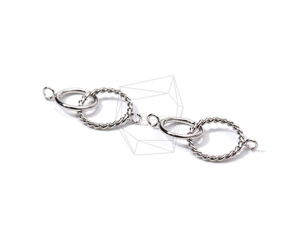 PDT-1796-R【2個入り】ダブリングペンダント,Two-Layer Ring Pendants 2枚目の画像