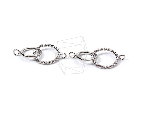 PDT-1796-R【2個入り】ダブリングペンダント,Two-Layer Ring Pendants 3枚目の画像