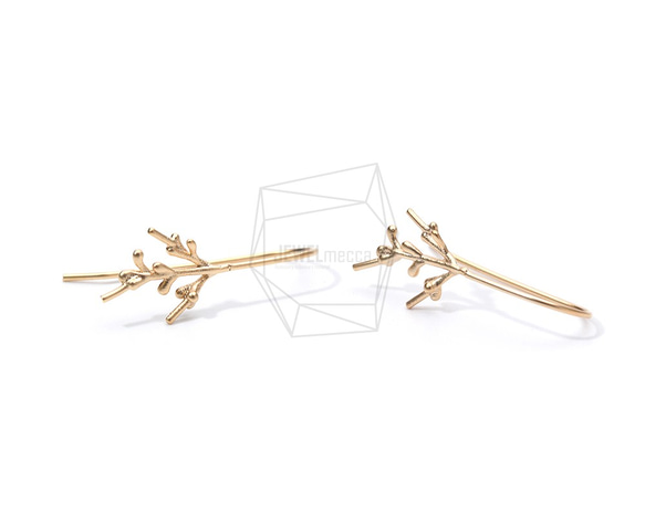 ERG-898-MG【2個入り】ブランチフックイヤリング,Twig Hook Earrings 2枚目の画像