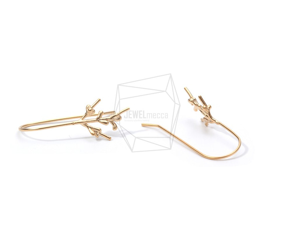 ERG-898-MG【2個入り】ブランチフックイヤリング,Twig Hook Earrings 3枚目の画像